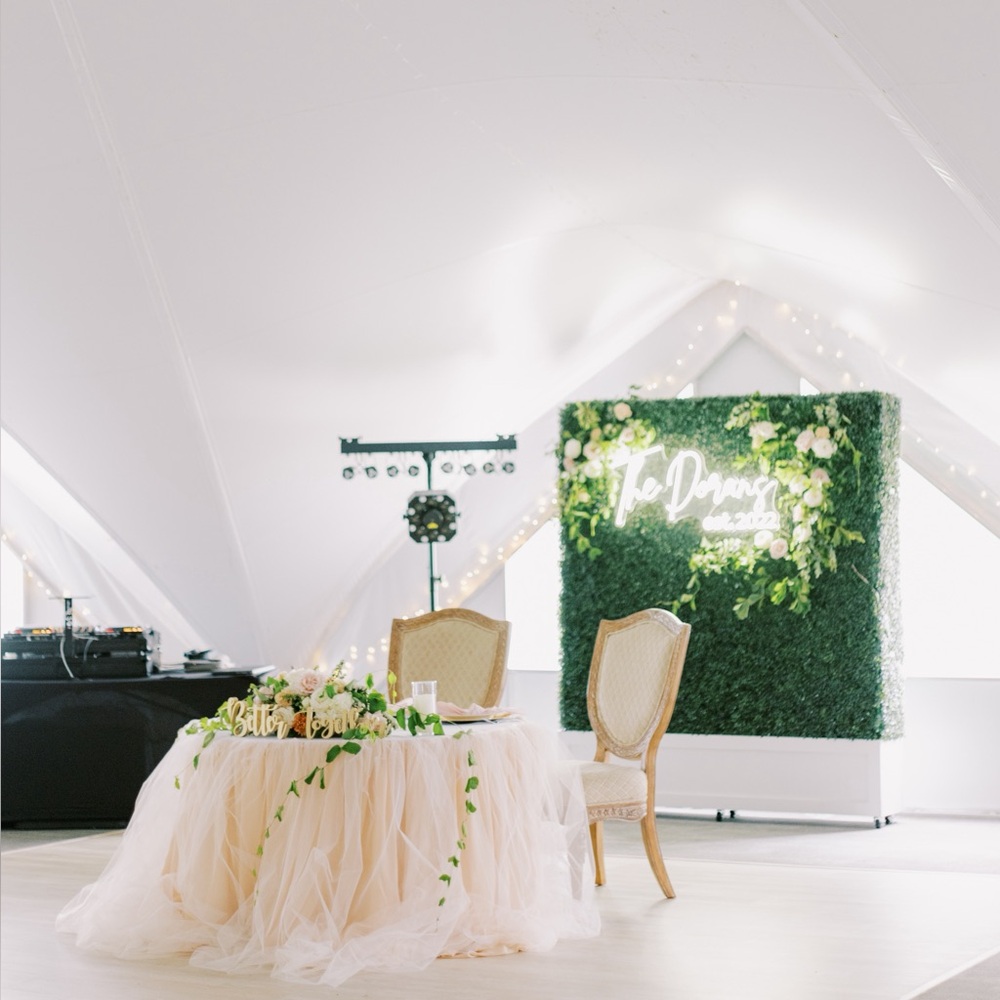 11 Foot Round Ivory/Champagne Tulle & Chiffon Table Skirt